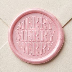 Merry Merry Merry Christmas Wax Seal Sticker