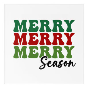 Merry Merry Merry Season - Retro Holiday Art
