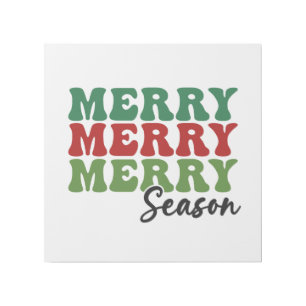 Merry Merry Merry Season - Retro Holiday Art