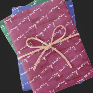 Merry Merry Merry  Wrapping Paper Sheets