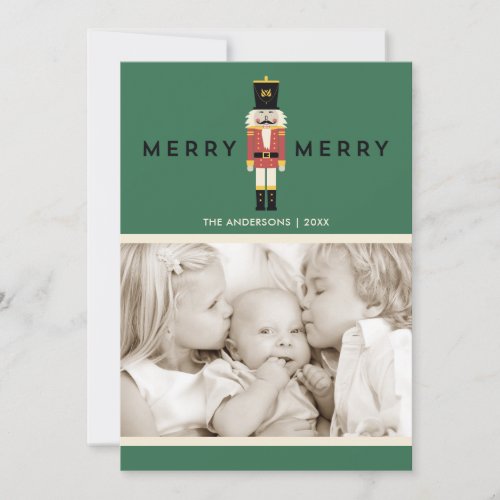 Merry Merry Nutcracker Christmas Holiday Card