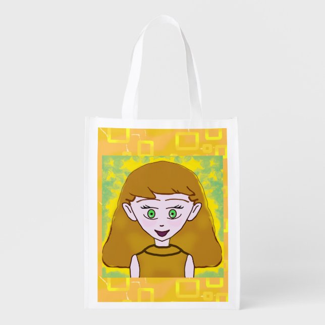 Merry Merry Reusable Grocery Bag (Front)