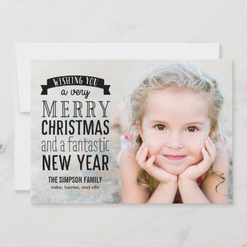 Merry Message Holiday Photo Card - Overlay