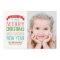 Merry Message Holiday Photo Card - White