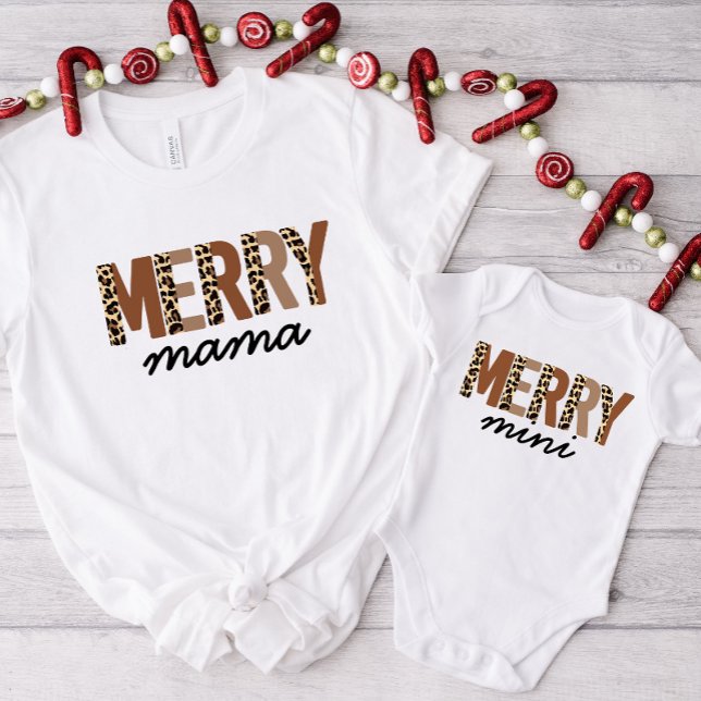 "Merry Mini" Mommy and Me Boho Christmas Baby Bodysuit (Creator Uploaded)
