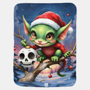 Merry Mischief – The Little Christmas Elf. Baby Blanket