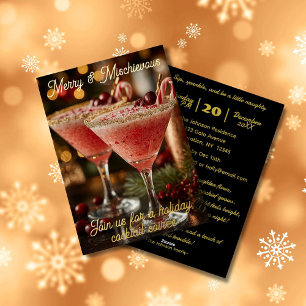 Merry & Mischievous Holiday Cocktail Party Foil Invitation