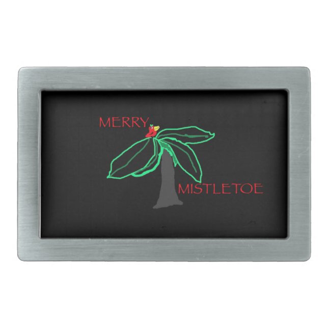 Merry Mistletoe Belt Buckle (Front)