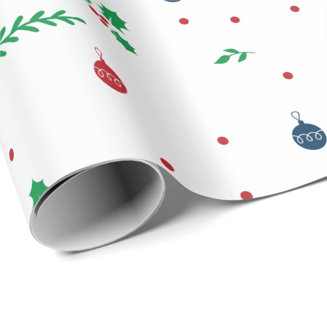 Merry Mistletoe Christmas Holiday Wrapping Paper (Roll Corner)