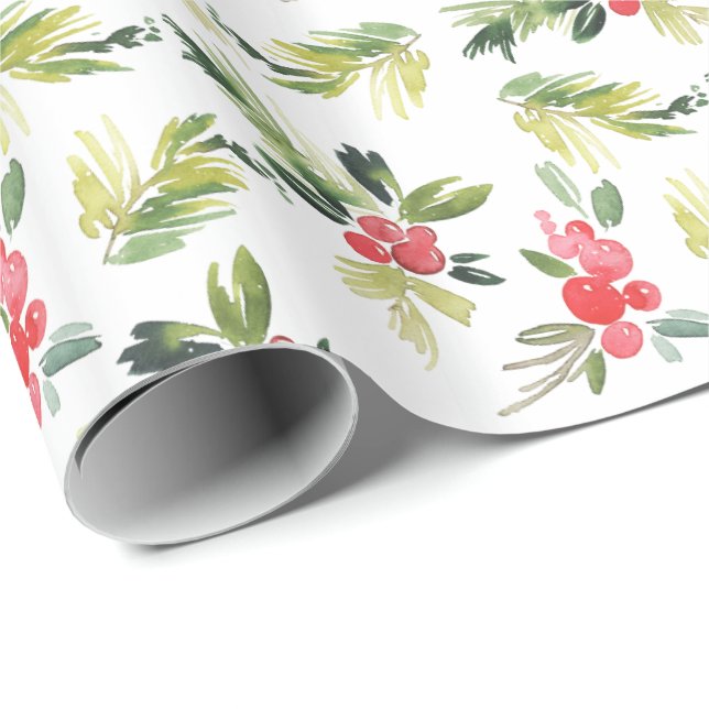 Merry Mistletoe | Christmas Pattern Wrapping Paper (Roll Corner)