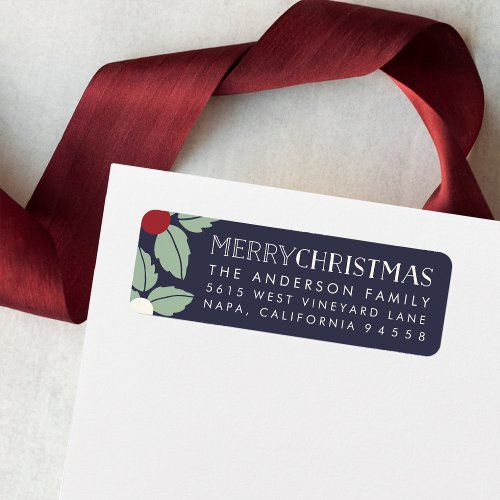 Merry Mistletoe  Christmas Return Address Label
