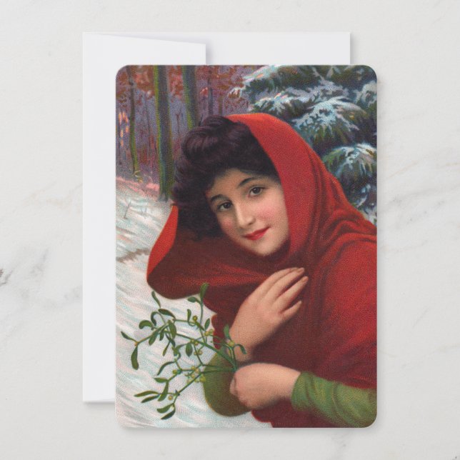 Merry Mistletoe Maiden Invitation (Front)