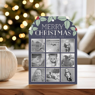 Merry Mistletoe   Photo Collage Holiday Card