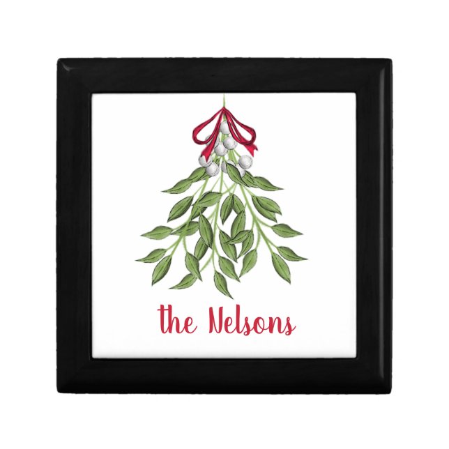 Merry Mistletoe with White Berries Gift Box (Front)