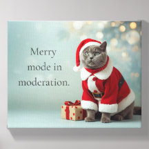Merry Mode Cat Christmas Art