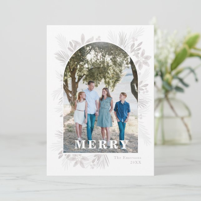 Merry Modern Christmas Flower Arch  (Standing Front)