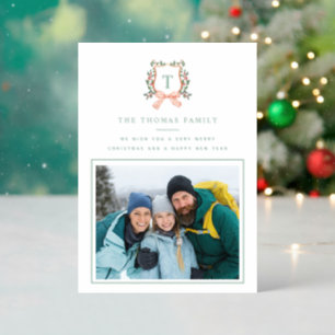 MERRY MONOGRAM Holiday Letterpress Photo Cards