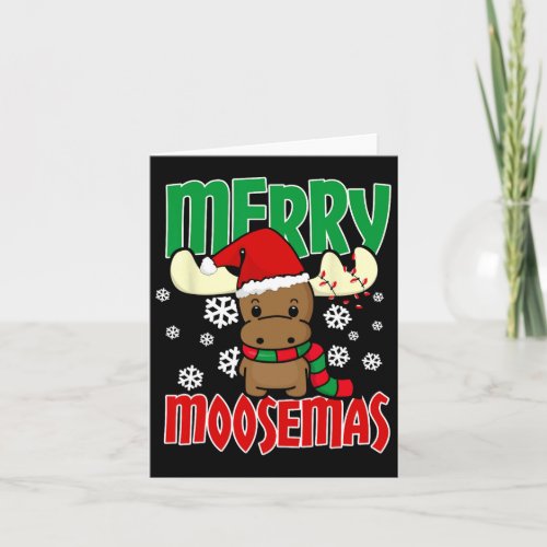 Merry Moosemas Christmas Holiday Moose  Card