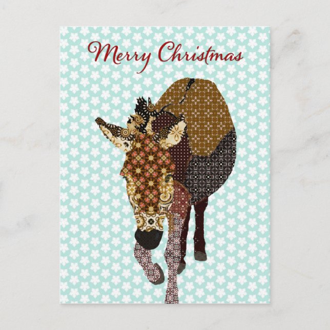 Merry Moses Blue Star Postcard Christmas (Front)