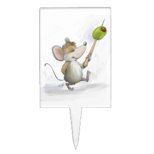 Merry Mouse Moe with Olive Cake Topper