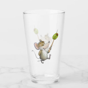 Merry Mouse Moe with Olive Glass Cup