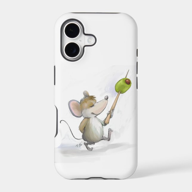 Merry Mouse Moe with Olive Iphone Case (Back)