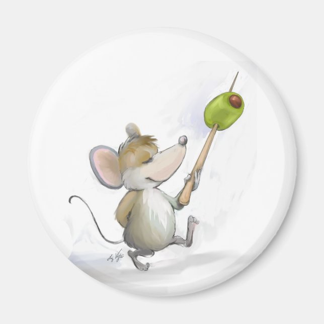 Merry Mouse Moe with Olive Magnet (Front)