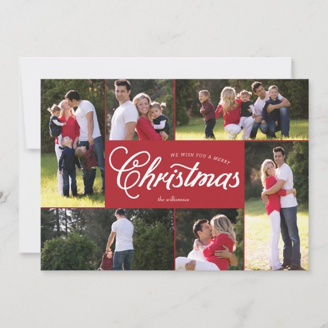 Merry Multiphoto Christmas Card (Front)