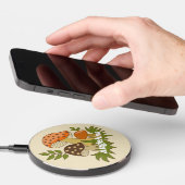 Merry Mushroom with Custom Name Wireless Charger (Hand)