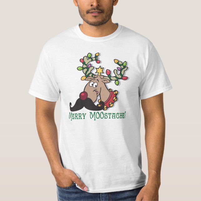 Merry Mustache T-Shirt (Front)