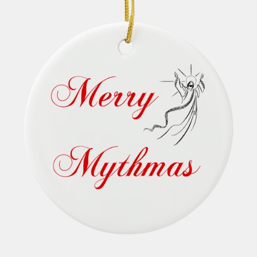 Merry Mythmas Ceramic Ornament