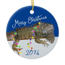 Merry n Bright Pet Iguana Christmas