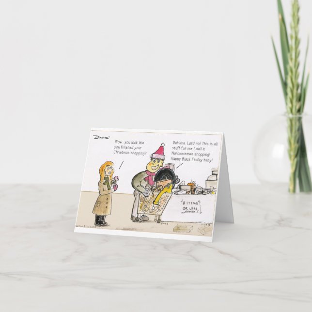 Merry Narcissismas | Funny Dimwitz Christmas Card (Front)