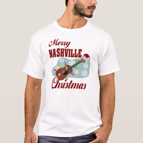 Merry Nashville Christmas Mens Basic T_Shirt