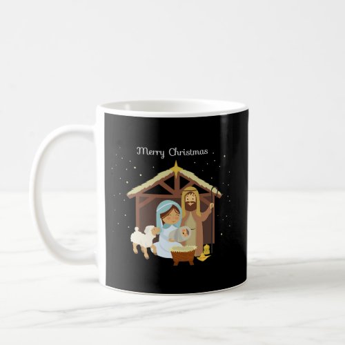 Merry Nativity Scene Christian Faith Coffee Mug