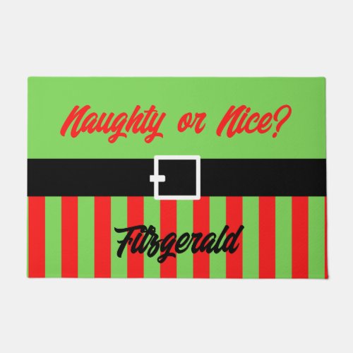 Merry Naughty or Nice Doormat
