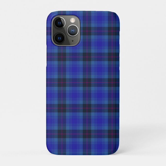 Merry Navy Plaid Tartan Pattern Case-Mate iPhone Case (Back)