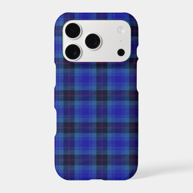 Merry Navy Plaid Tartan Pattern Iphone Case (Back)