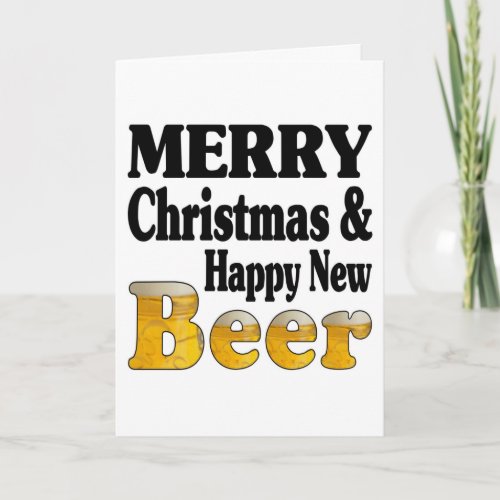 Merry New Beer Card