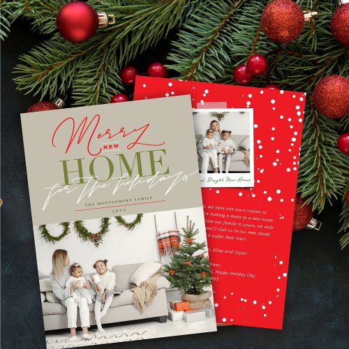 Merry New Home For The Holidays Weve Moved Photo Holiday Card