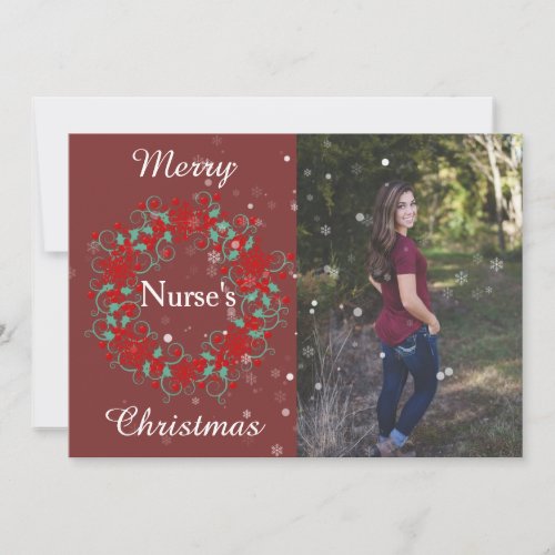 Merry Nurses Christmas Holiday Card