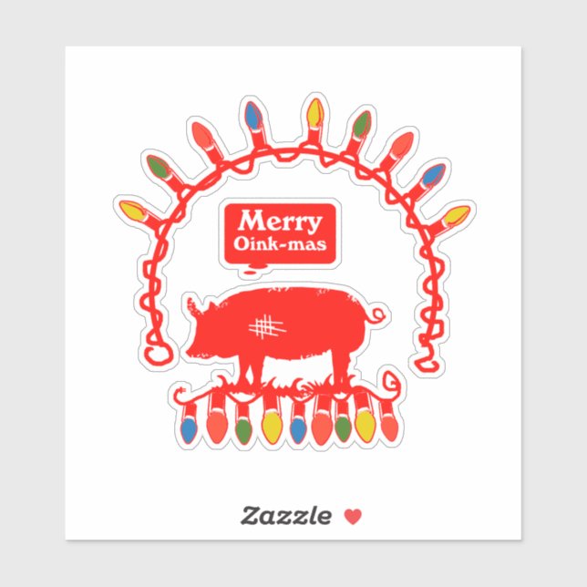 Merry Oink Mas Sticker (Sheet)