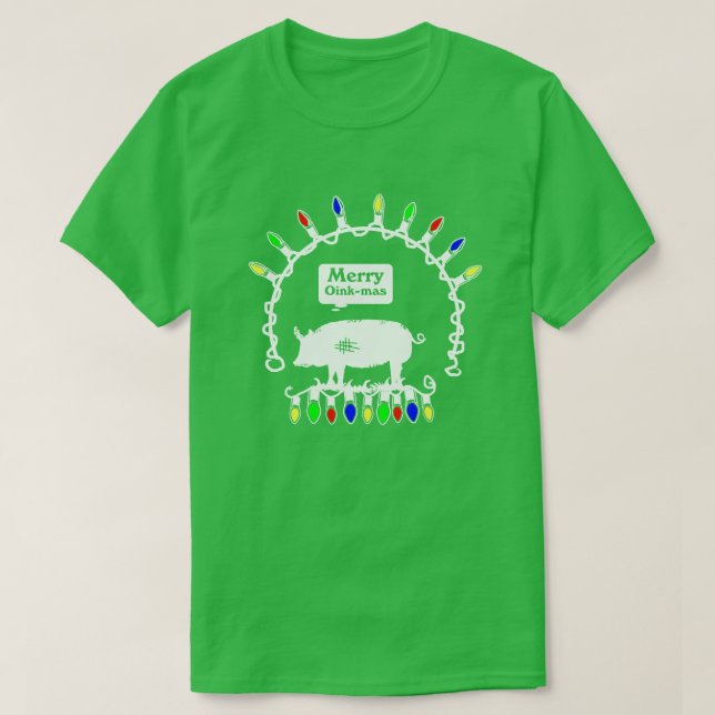 Merry Oink-Mas  T-Shirt (Design Front)