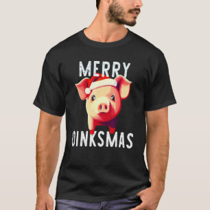 Merry Oinkmas Cute Christmas Pig Holiday Piglet Sa T-Shirt