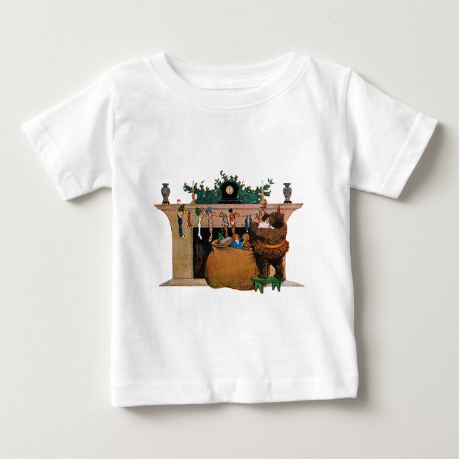 Merry Old Christmas Elf, Jessie Willcox Smith Baby T-Shirt (Front)