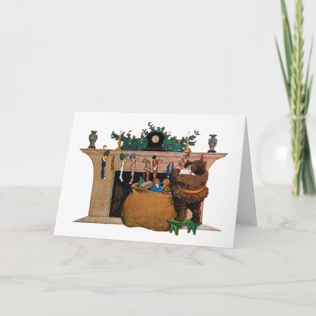 Merry Old Christmas Elf, Jessie Willcox Smith Card (Front)