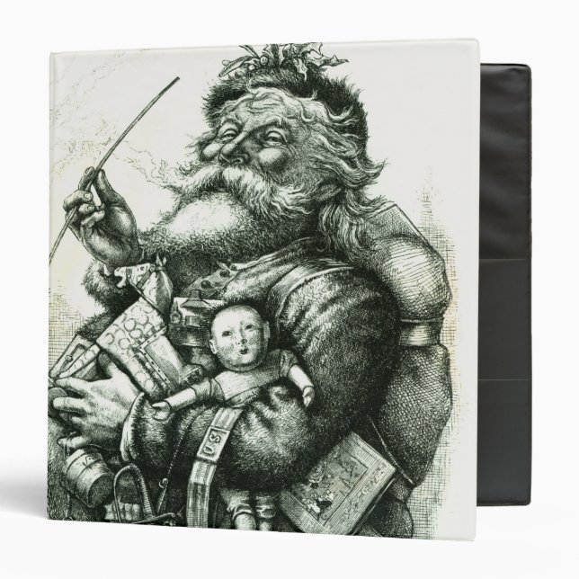 Merry Old Santa Claus 3 Ring Binder (Front/Inside)