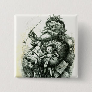 Merry Old Santa Claus Button