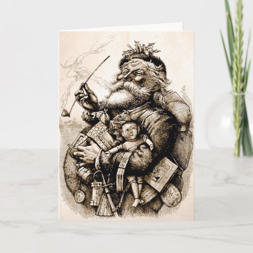 Merry Old Santa Claus Card