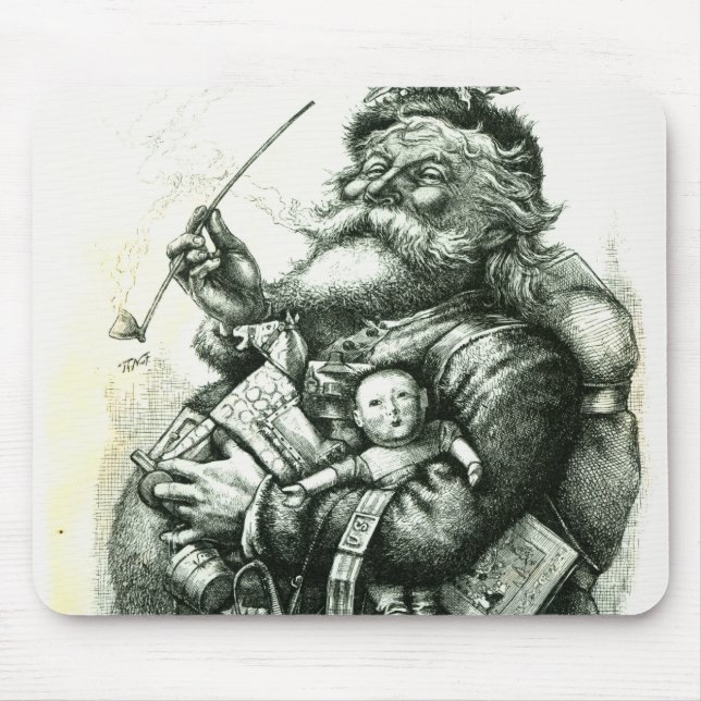 Merry Old Santa Claus Mouse Pad (Front)